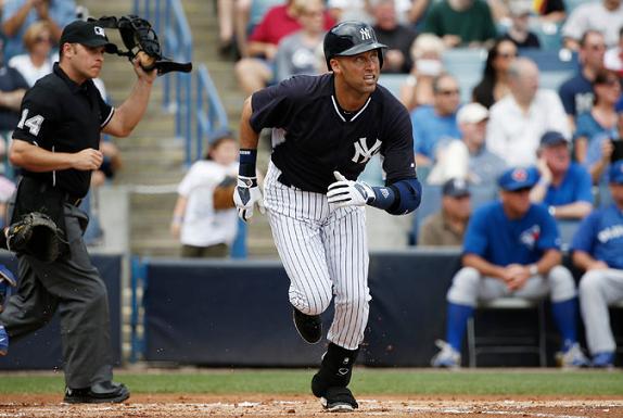 YANKEES-Jeter-Spring Training vs. Blue Jays, Match 23, 2014