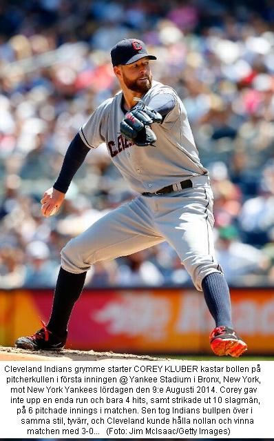 Kluber slår Yankees