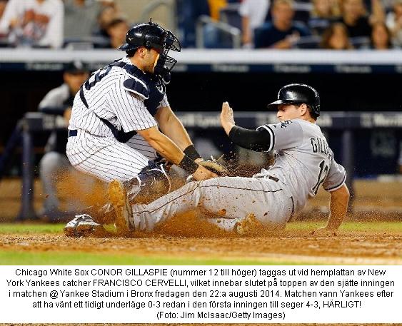 Cervelli Tag vs. White Sox 20140822