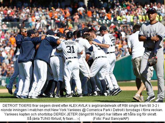 Tigers jublar Jeter deppar 20140828