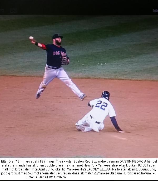 Pedroia throws and Red Sox wins 19 inning drama vs. Yankees 20150410-11