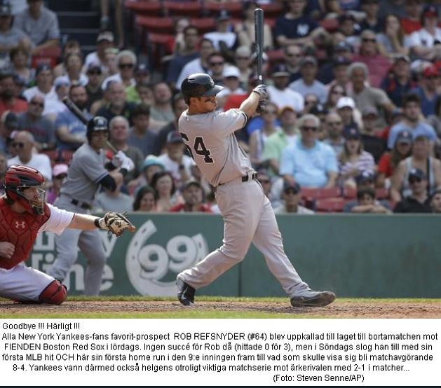 Refsnyder 1st MLB homer @ fenway 20150712