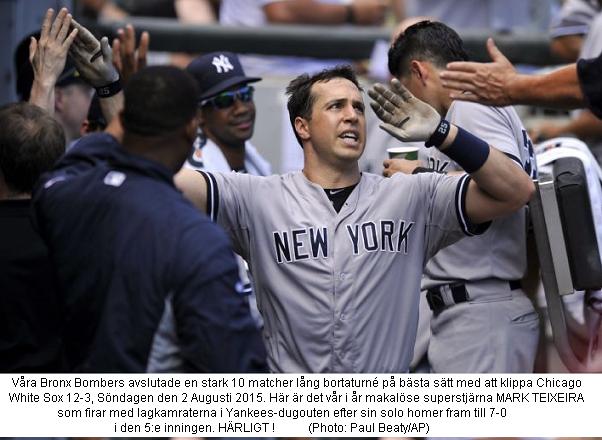Tex & Yankees beat up Chicago White Sox 20150802