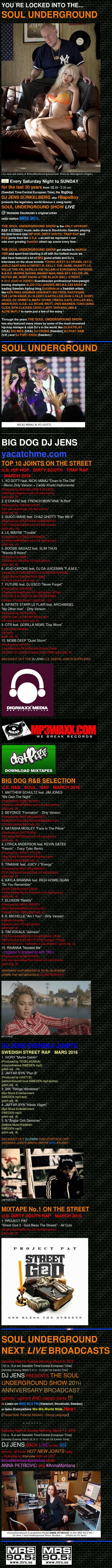 Soul Underground 20th Anniversary Website Top