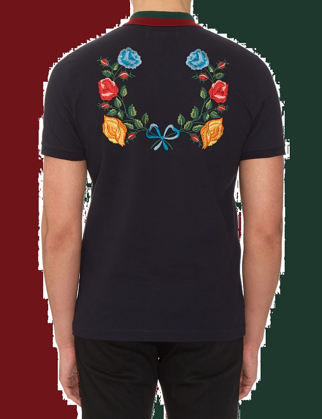 Floral-embroidered back by Gucci